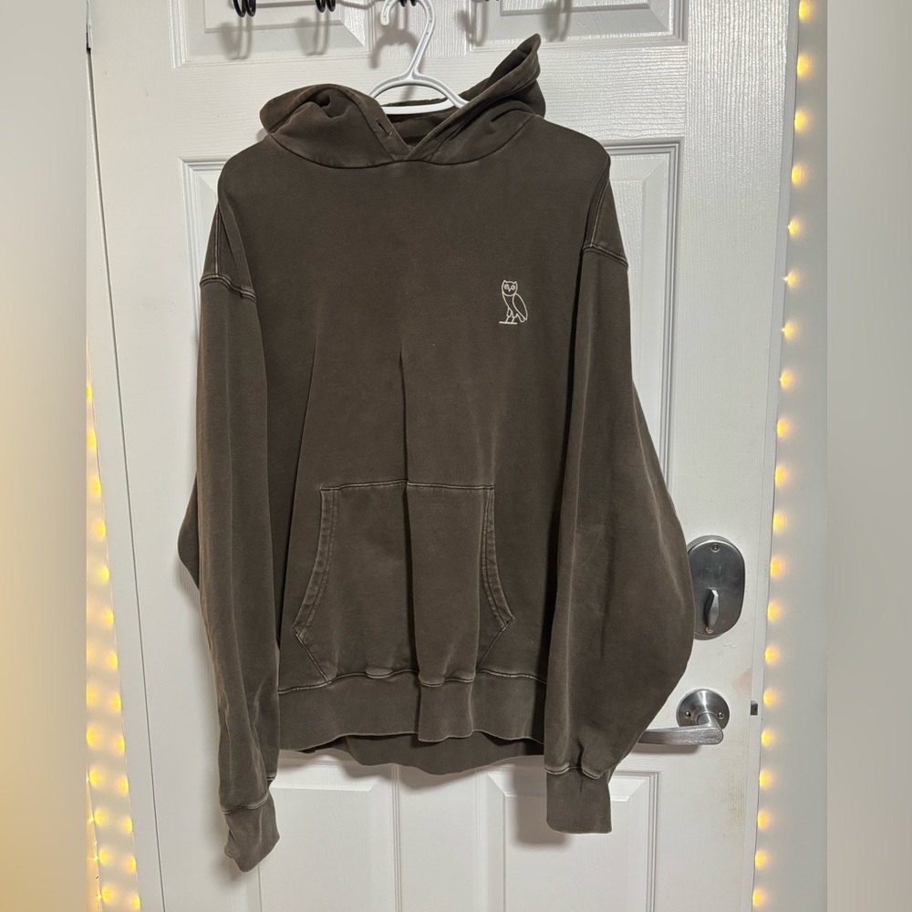 OVO hoodie in an olive brownish colour